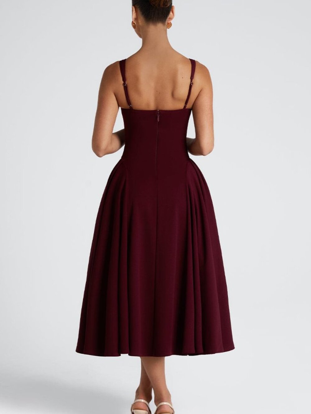 Babyboo Fashion Betty Midi Dress- Cherry Lacquer - Picture 6 of 7